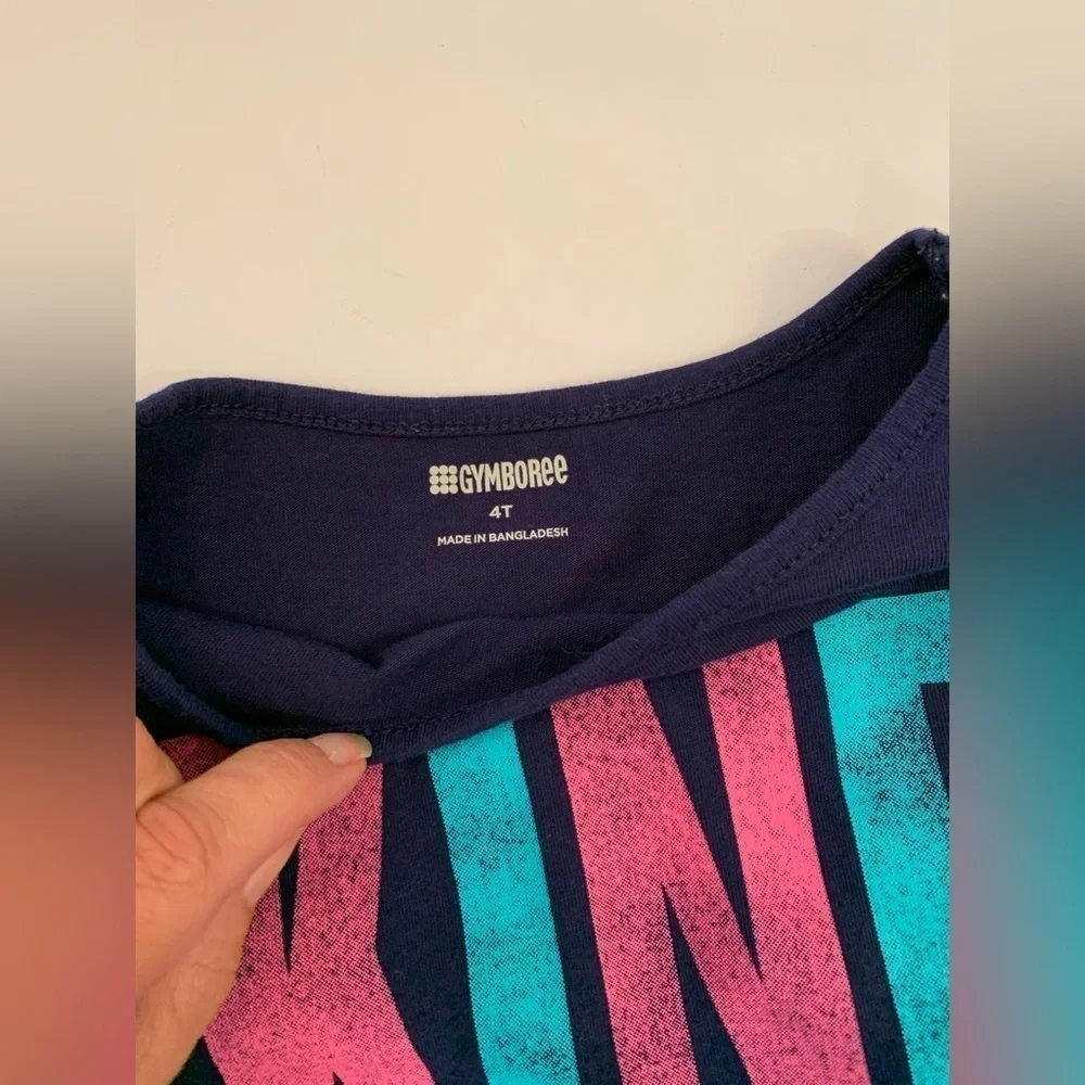 Girls Size 4T Gymboree Navy and Green T-Shirt Lot